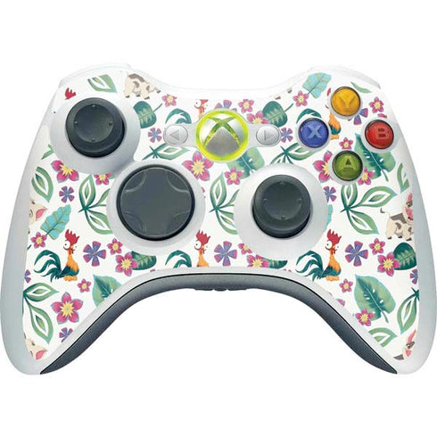 Disney Princess Moana Pua and Heihei Pattern Xbox 360 Wireless Controller Skin