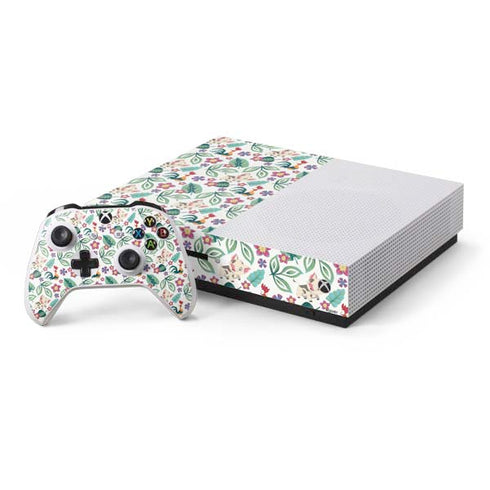 Disney Princess Moana Pua and Heihei Pattern Xbox One S Console and Controller Bundle Skin