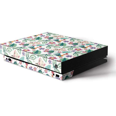 Disney Princess Moana Pua and Heihei Pattern Xbox One X Console Skin