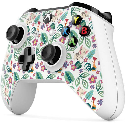 Disney Princess Moana Pua and Heihei Pattern Xbox One X Controller Skin
