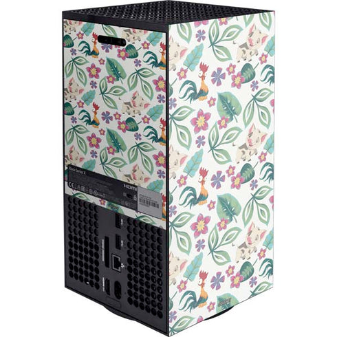 Disney Princess Moana Pua and Heihei Pattern XBox Series X Digital Edition Console Skin