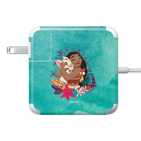 Disney Princess Moana with Pua and Heihei 85W Power Adapter (15 and 17 inch MacBook Pro Charger) Skin