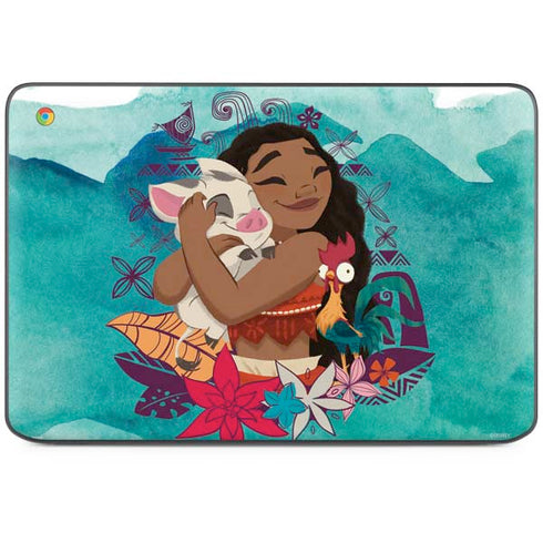 Disney Princess Moana with Pua and Heihei HP Chromebook Skin