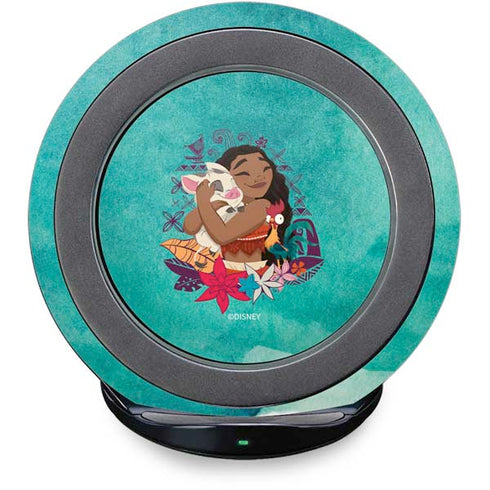 Disney Princess Moana with Pua and Heihei Fast Charge Wireless Charging Stand Skin