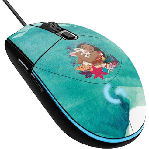 Disney Princess Moana with Pua and Heihei G203 Prodigy RGB Wired Gaming Mouse Skin