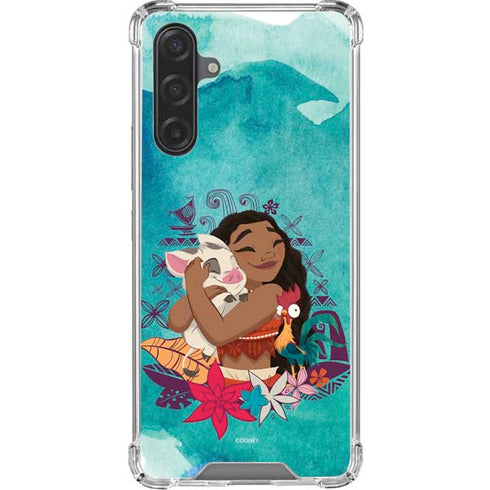 Disney Princess Moana with Pua and Heihei Galaxy A17 Clear Case