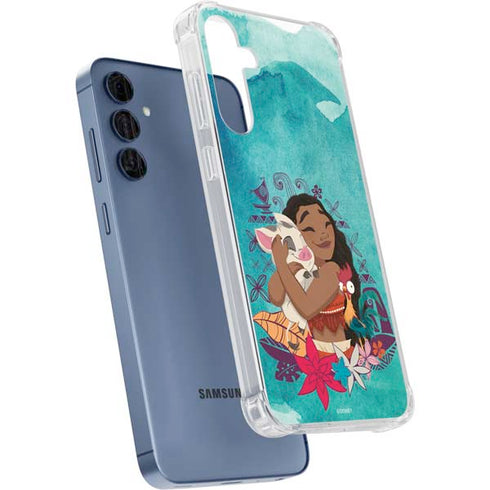 Disney Princess Moana with Pua and Heihei Galaxy A35 5G Clear Case