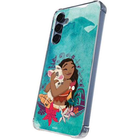 Disney Princess Moana with Pua and Heihei Galaxy A55 5G Clear Case