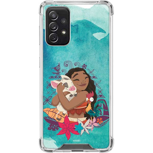 Disney Princess Moana with Pua and Heihei Galaxy A72 5G Clear Case