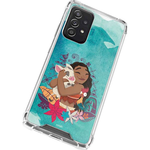 Disney Princess Moana with Pua and Heihei Galaxy A72 5G Clear Case