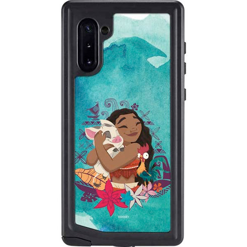 Disney Princess Moana with Pua and Heihei Galaxy Note 10 Waterproof Case