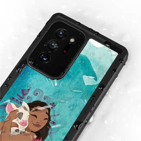 Disney Princess Moana with Pua and Heihei Galaxy Note20 Ultra 5G Waterproof Case