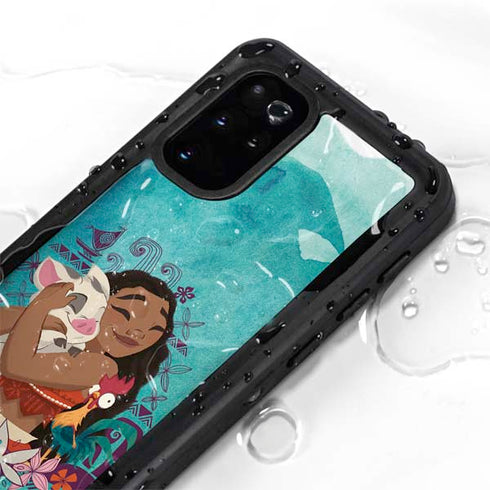 Disney Princess Moana with Pua and Heihei Galaxy S20 Plus Waterproof Case