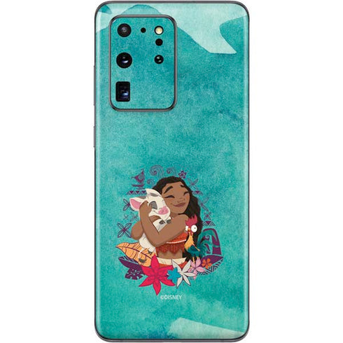 Disney Princess Moana with Pua and Heihei Galaxy S20 Ultra 5G Skin