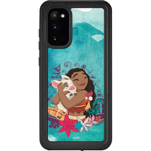 Disney Princess Moana with Pua and Heihei Galaxy S20 Waterproof Case