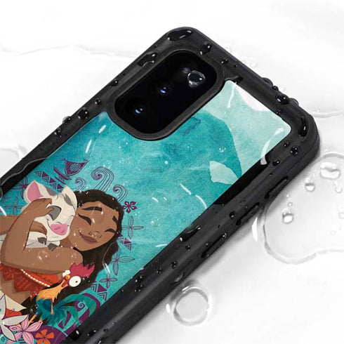 Disney Princess Moana with Pua and Heihei Galaxy S20 Waterproof Case