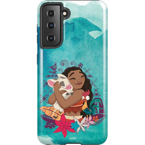 Disney Princess Moana with Pua and Heihei Galaxy S21 5G Pro Case