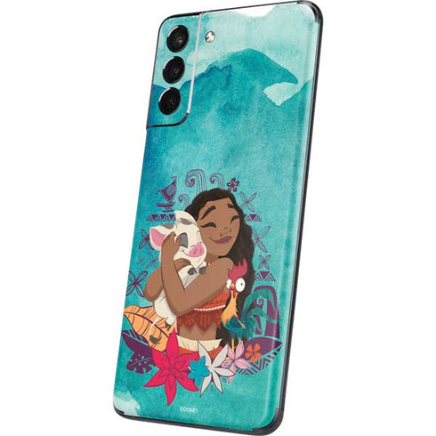 Disney Princess Moana with Pua and Heihei Galaxy S21 Plus 5G Skin