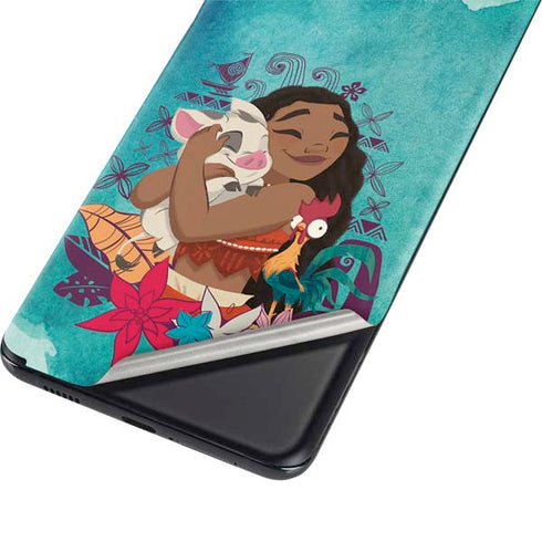 Disney Princess Moana with Pua and Heihei Galaxy S21 Plus 5G Skin