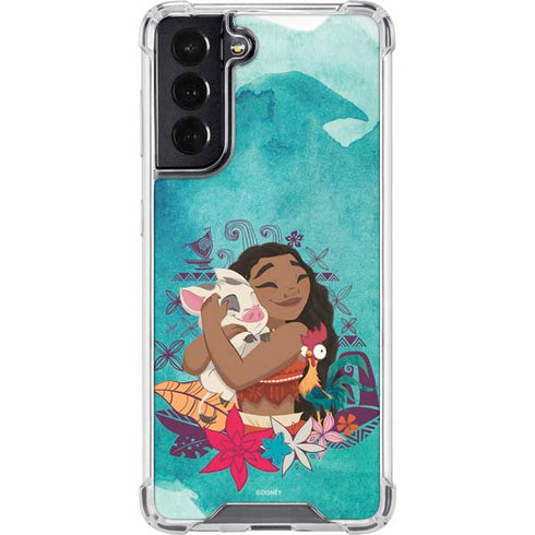 Disney Princess Moana with Pua and Heihei Galaxy S22 Clear Case