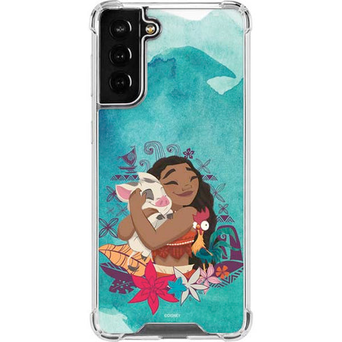 Disney Princess Moana with Pua and Heihei Galaxy S22 Plus Clear Case