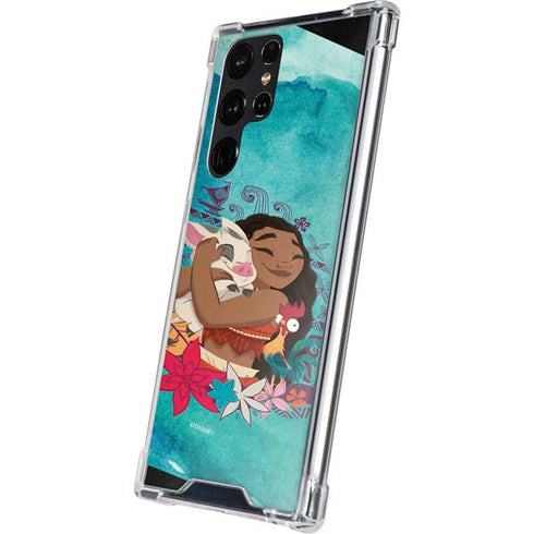 Disney Princess Moana with Pua and Heihei Galaxy S22 Ultra Clear Case