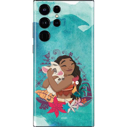 Disney Princess Moana with Pua and Heihei Galaxy S22 Ultra Skin