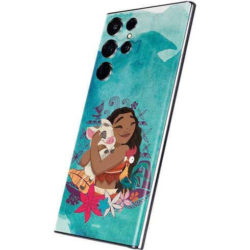 Disney Princess Moana with Pua and Heihei Galaxy S22 Ultra Skin