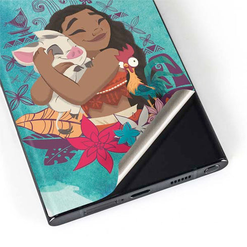 Disney Princess Moana with Pua and Heihei Galaxy S22 Ultra Skin