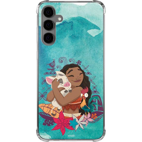 Disney Princess Moana with Pua and Heihei Galaxy S24 Plus Clear Case