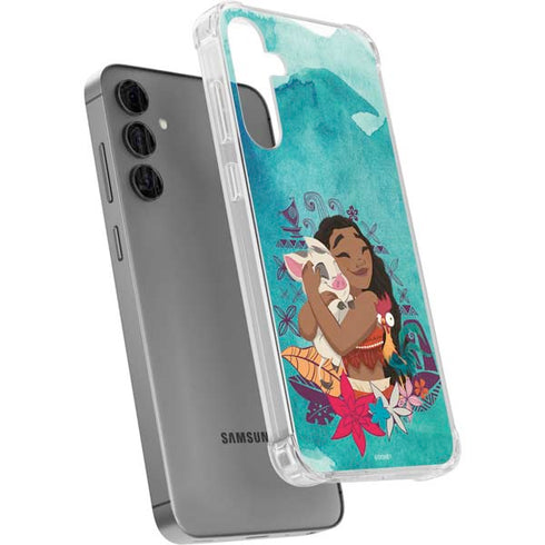 Disney Princess Moana with Pua and Heihei Galaxy S24 Plus Clear Case
