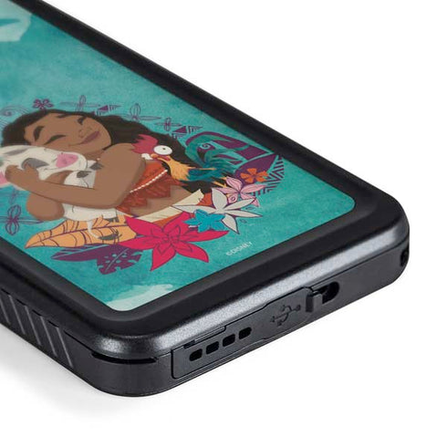 Disney Princess Moana with Pua and Heihei Galaxy S24 Plus Waterproof Case