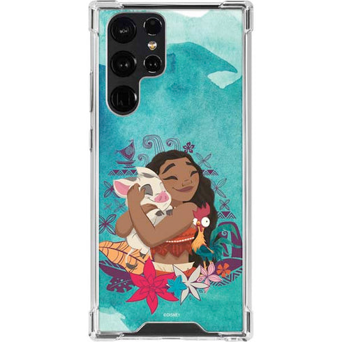 Disney Princess Moana with Pua and Heihei Galaxy S24 Ultra Clear Case