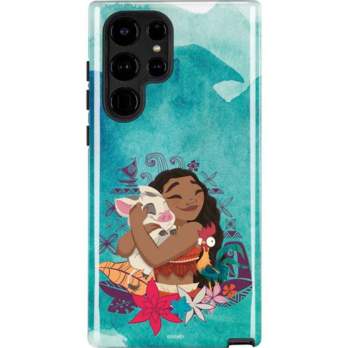 Disney Princess Moana with Pua and Heihei Galaxy Cases