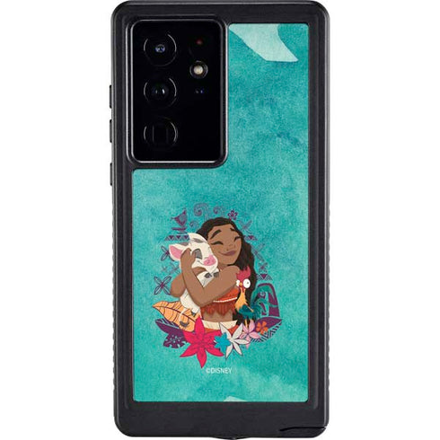 Disney Princess Moana with Pua and Heihei Galaxy S24 Ultra Waterproof Case