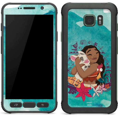 Disney Princess Moana with Pua and Heihei Galaxy S7 Active Skin