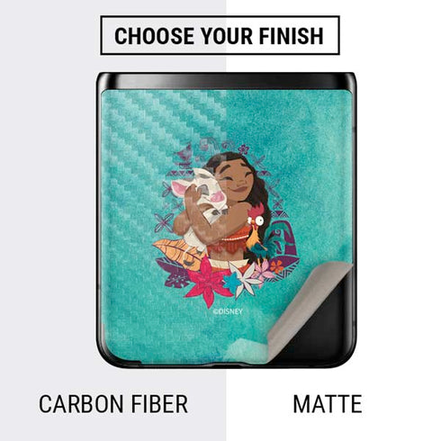 Disney Princess Moana with Pua and Heihei Galaxy Z Flip Skin