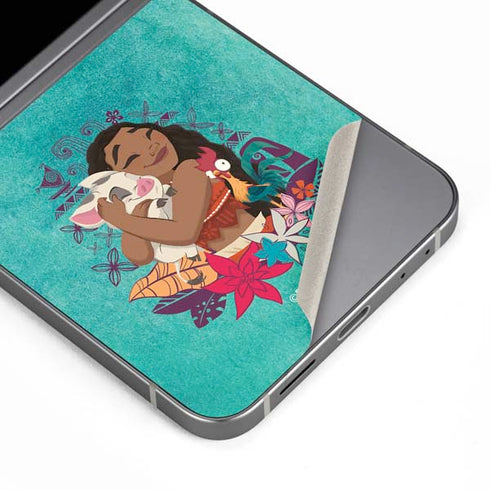 Disney Princess Moana with Pua and Heihei Galaxy Z Flip6 Skin