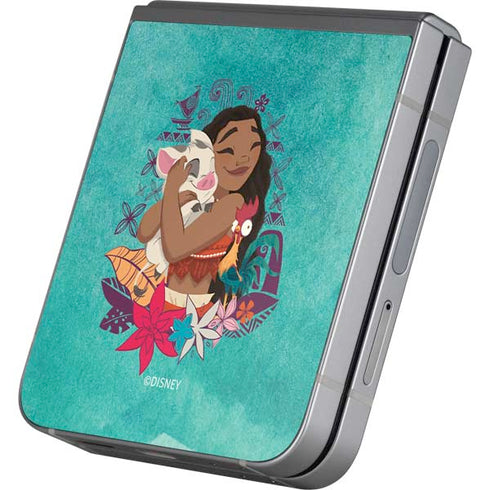 Disney Princess Moana with Pua and Heihei Galaxy Z Flip6 Skin