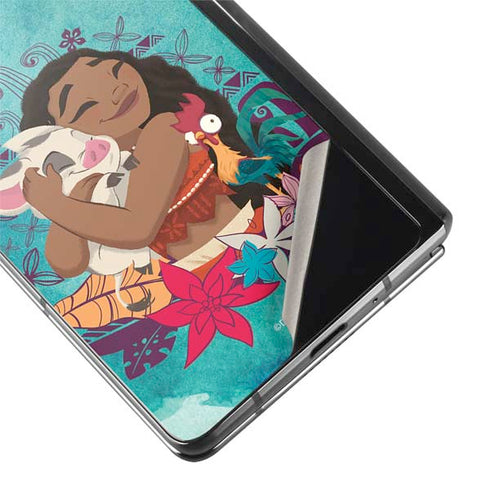 Disney Princess Moana with Pua and Heihei Galaxy Z Fold2 5G Skin
