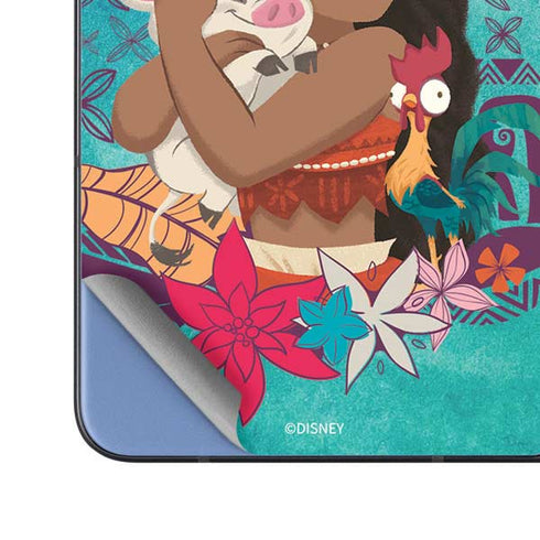 Disney Princess Moana with Pua and Heihei Galaxy Z Fold5 5G Skin