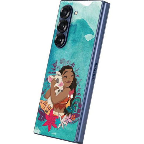 Disney Princess Moana with Pua and Heihei Galaxy Z Fold6 Skin