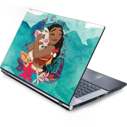 Disney Princess Moana with Pua and Heihei Generic Laptop Skin