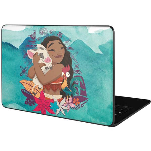 Disney Princess Moana with Pua and Heihei Google Pixelbook Go Skin