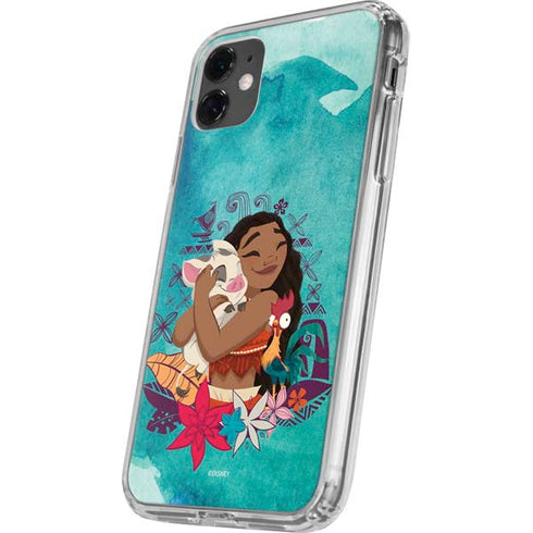 Disney Princess Moana with Pua and Heihei iPhone 11 Clear Case