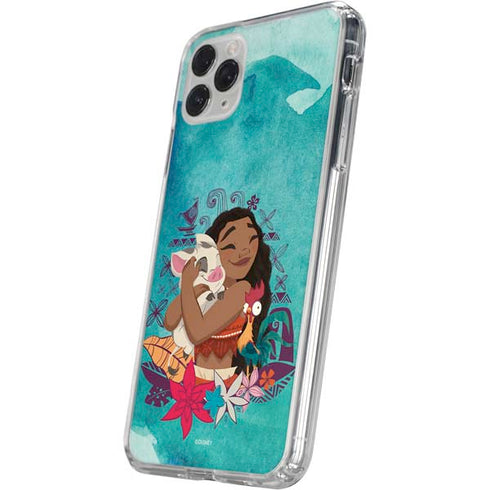 Disney Princess Moana with Pua and Heihei iPhone 11 Pro Clear Case
