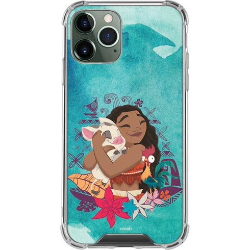 Disney Princess Moana with Pua and Heihei iPhone 11 Pro Max Clear Case