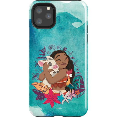 Disney Princess Moana with Pua and Heihei iPhone 11 Pro Max Impact Case