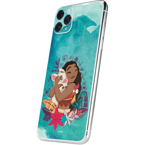 Disney Princess Moana with Pua and Heihei iPhone 11 Pro Max Skin