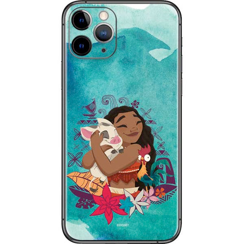 Disney Princess Moana with Pua and Heihei iPhone 11 Pro Skin